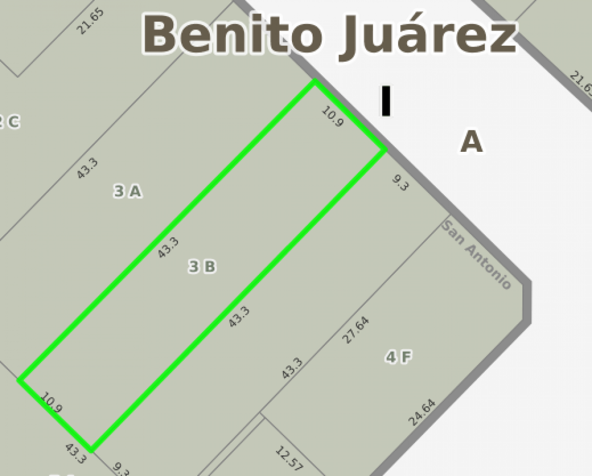 Lote edificado en venta